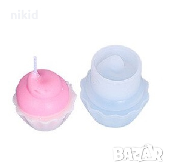 3D кекс кексче мъфин с крем силиконов молд форма за свещ сапун смола гипс шоколад, снимка 2 - Форми - 36502141