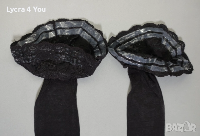 Identic S/M 20 den нови черни силиконови чорапи, снимка 8 - Бельо - 52701281
