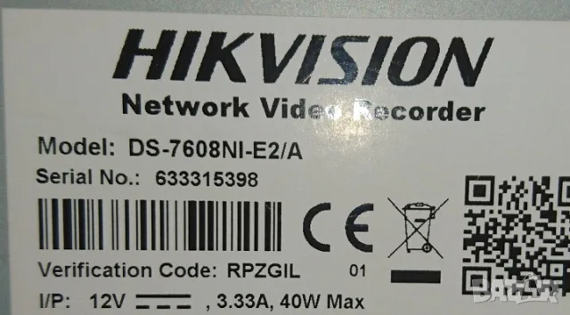 NVR рекордер Hikvision DS-7608NI-E2/A 8 IP канала до 8 IP камери, снимка 2 - IP камери - 55878031