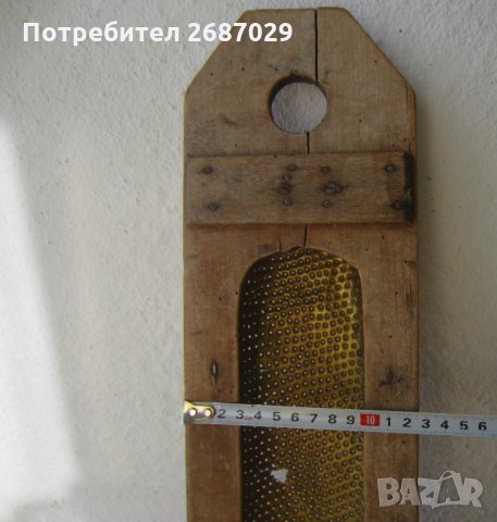 копанка и Голямо старо дървено ренде, метал - месинг  и дърво, снимка 5 - Други ценни предмети - 30131361