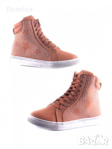 Дамски зимни боти с подплата Камел, снимка 2 - Дамски боти - 31075997