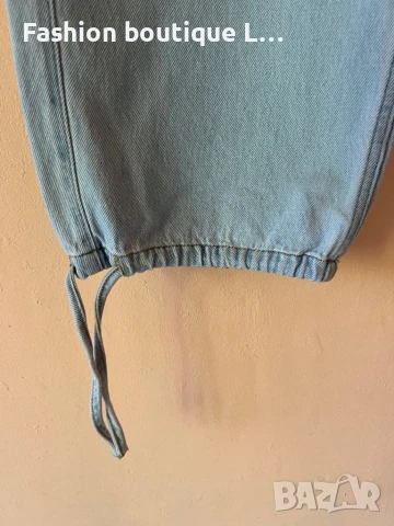 Дънки с широк прав крачол и връзки на глезените със странични джобове 38 размер на марката Amisu 👖, снимка 4 - Дънки - 51377365