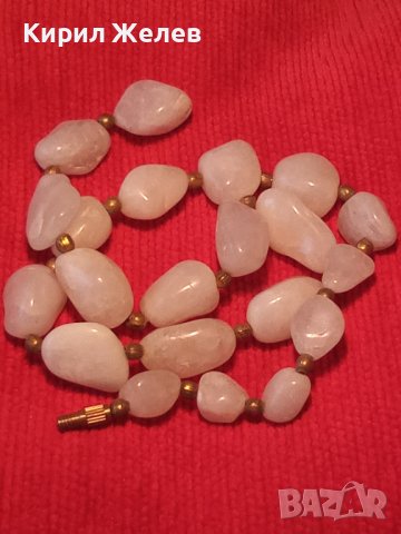 СТАРО СКЪПОЦЕННО КОЛИЕ НАТУРАЛЕН МЛЕЧЕН КВАРЦ и БРОНЗ 34678, снимка 11 - Антикварни и старинни предмети - 39193199