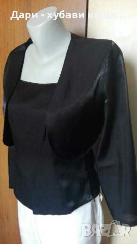 Черно болеро със сребрист блясък🍀❤S,M❤🍀арт.3020