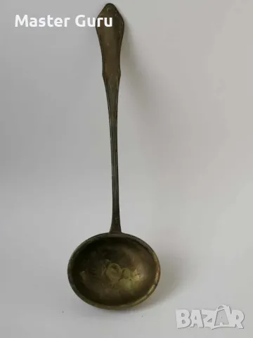 Много красив стар посребрен черпак - 36 см