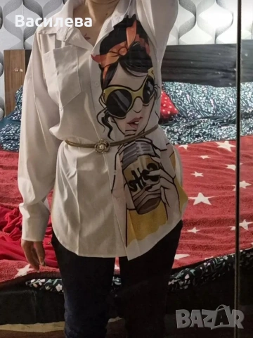 Риза с принт. , снимка 5 - Ризи - 54043598