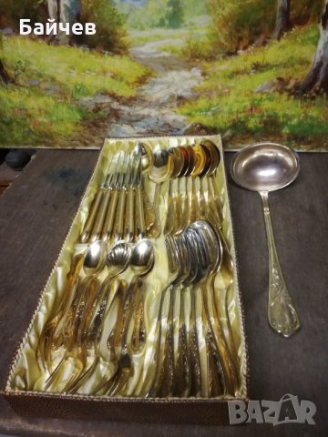 Solingen 23k злато позлата 35броя маркирани оригинал прибори