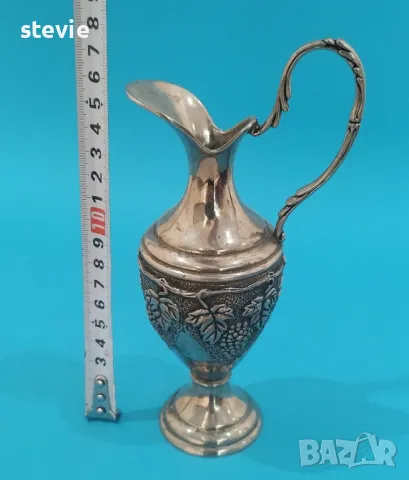 Красива посребрена кана, снимка 2 - Антикварни и старинни предмети - 48653642