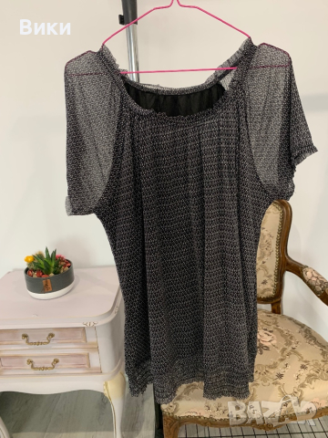 Красива блуза в размер L, снимка 2 - Тениски - 44607234