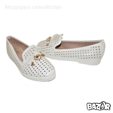 Дамски летни обувки тип пантофки бяло, снимка 2 - Дамски ежедневни обувки - 44190946