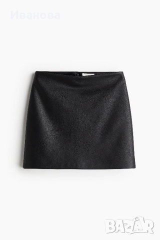 H&M Черна кожена пола. Поличка