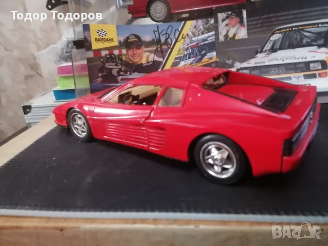 Колекционерски модел: Ferrari - Testarossa ​ (Bburago) 1/18 (Italy), снимка 4 - Колекции - 48717500