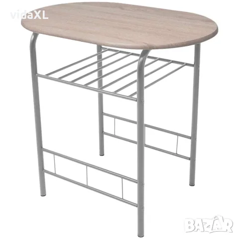 vidaXL Бар комплект за закуска, МДФ, снимка 3 - Маси - 56146413