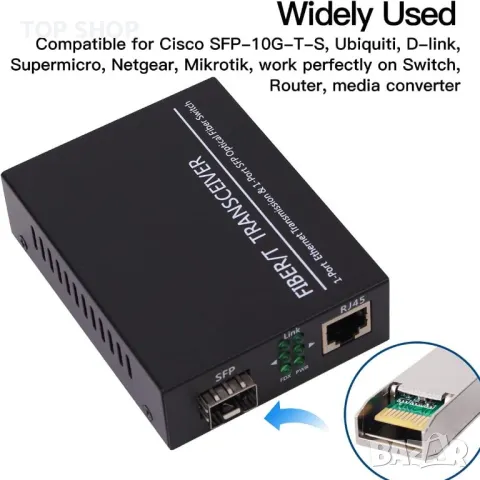toolco 2 броя 10G Sfp LC MMF300m 10GBase-SR SFP+ трансивър, 10G 850nm MMF, до 300 метра, снимка 7 - Друга електроника - 49509118