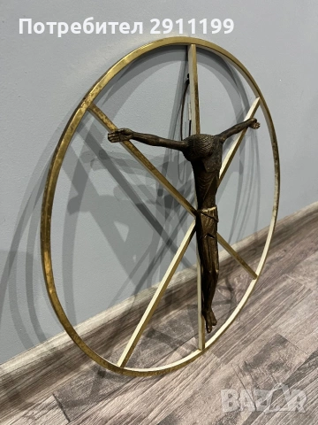 Метално разпятие, снимка 3 - Икони - 54270186