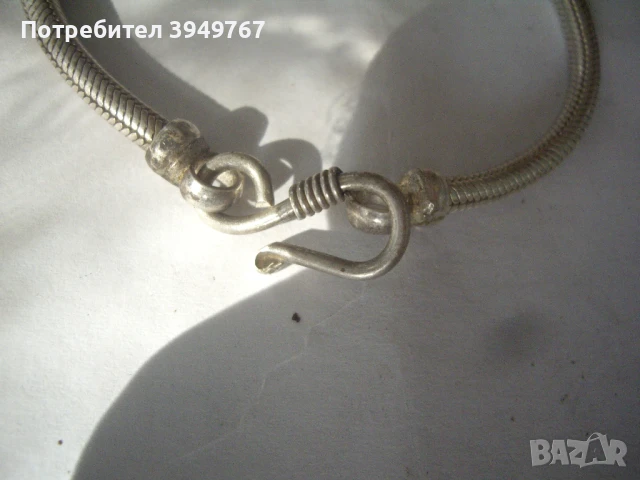 Стара сребърна гривна., снимка 3 - Антикварни и старинни предмети - 51169053