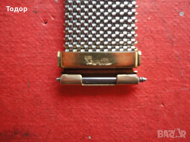 Позлатена верижка каишка за часовник Tessu Flex, снимка 6 - Мъжки - 47409929