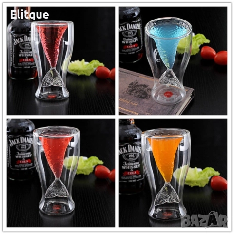 Модерна чаша русалка от боросиликатно стъкло WSKB3