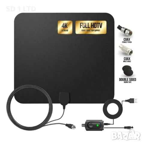 Дигитална антена Digital HDTV Antena TV 4K вътрешна телевизионна антена, снимка 1 - Телевизори - 49260838