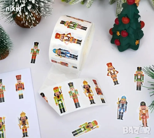 100 бр Войник от Лешникотрошачката малки самозалепващи лепенки стикери за ръчна изработка подарък, снимка 3 - Други - 52667262