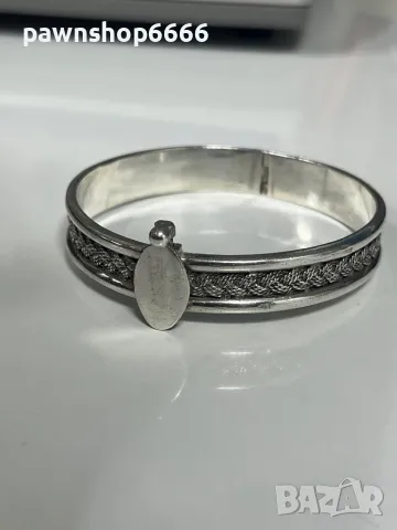 Уникална сребърна гривна – ръчна изработка, проба 800, снимка 3 - Гривни - 49532045