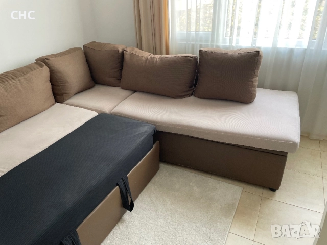 Ъглов разтегателен диван с размери 270/230 см. Холова гарнитура., снимка 7 - Дивани и мека мебел - 52352004