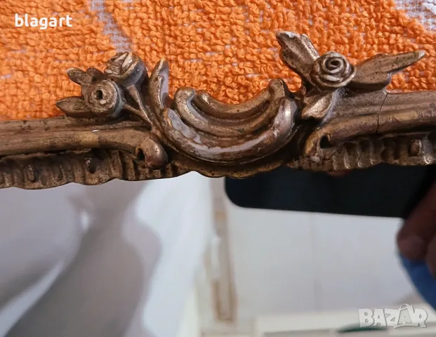 Огледало с барокова рамка, снимка 3 - Антикварни и старинни предмети - 48658238
