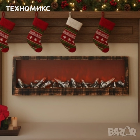 Светеща декоративна камина, ефект на истински пламък, 61x20x10см, снимка 9 - Декорация за дома - 52041713