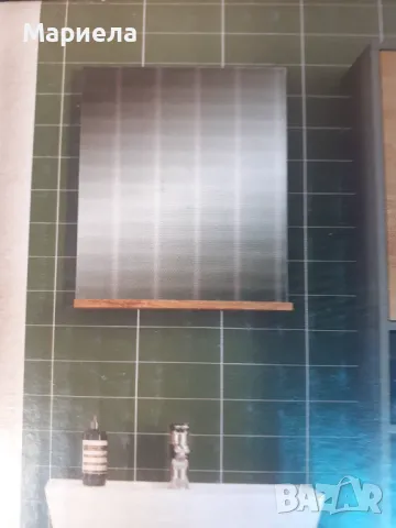Огледало с кафява полица + етажерка за баня меланиново покритие, снимка 12 - Етажерки - 47680456