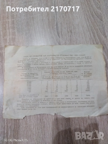 Облигация за 200 лева 1952 година, снимка 2 - Колекции - 52477403
