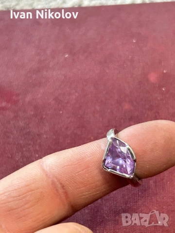 Дамски сребърен пръстен 17.6мм, снимка 2 - Пръстени - 52902552