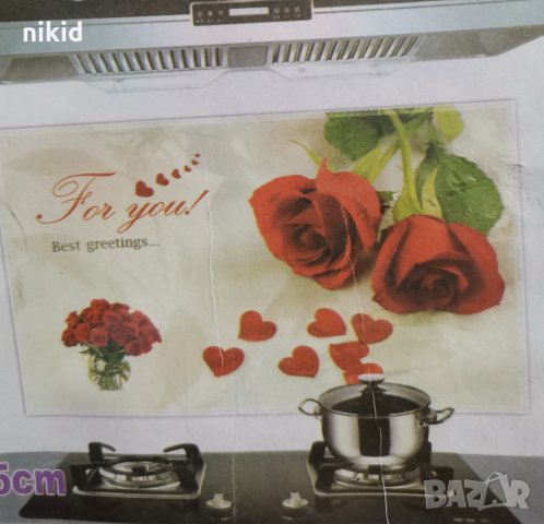 Рози For you лепенка стикер имитация плочки за плот на кухня