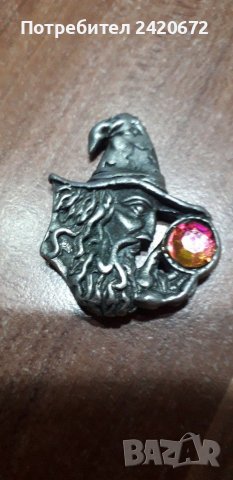 Сребърен магьосник  с кристална топка, снимка 5 - Други ценни предмети - 39560991