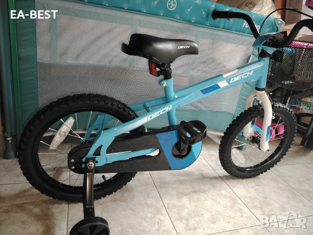 🚴‍♂️ Велосипед DECH 16” със стабилизиращи колела – Син 🌟, снимка 3 - Детски велосипеди, триколки и коли - 50666820