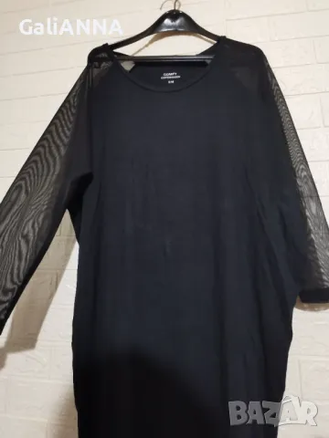 СТРАХОТНА ТУНИКА/РОКЛЯ С РЪКАВИ ТЮЛ 2XL-3XL, снимка 2 - Туники - 50338373