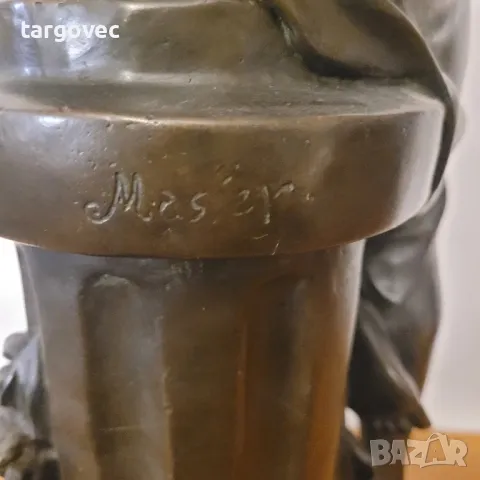 уникална бронзова фигура статуетка статуя, снимка 7 - Антикварни и старинни предмети - 49236517