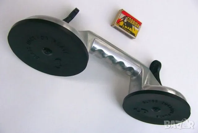 Нов BOTER Професионална Двойна Mетална ЛАПА Вакуумна Вендуза Държач за Стъкла Плоскости и др. БАРТЕР, снимка 2 - Други инструменти - 50182118