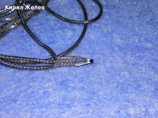 МАРКОВО НЕЖНО ТРОЙНО СРЕБЪРНО КОЛИЕ СРЕБРО 925 с БЯЛА ПОЗЛАТА / Закопчалката НЕ е Сребърна! 43808, снимка 9 - Колиета, медальони, синджири - 44664323