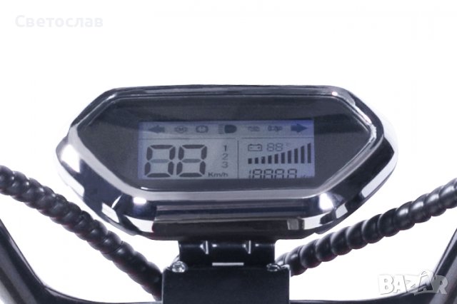 Електрически скутер Чопър HR8-1 1500В 12A/h батерия черен, снимка 2 - Мотоциклети и мототехника - 39427461