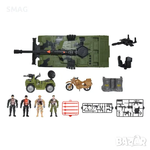 Военен комплект с танкове и войници със светлина и звук - 32 бр. S_1218468