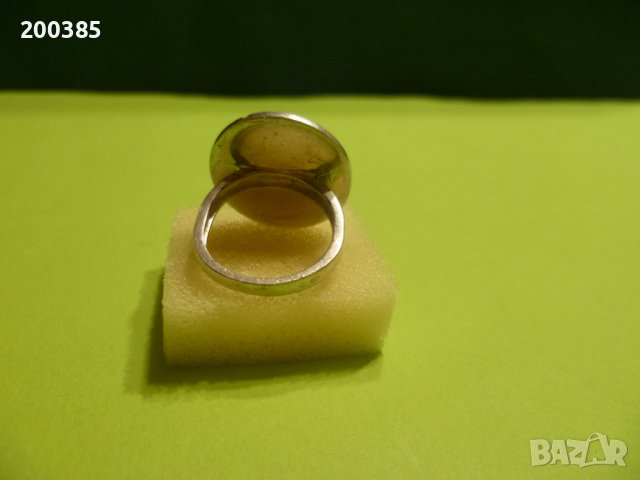 Красив сребърен пръстен с емайл и цирконий, снимка 2 - Пръстени - 44147792