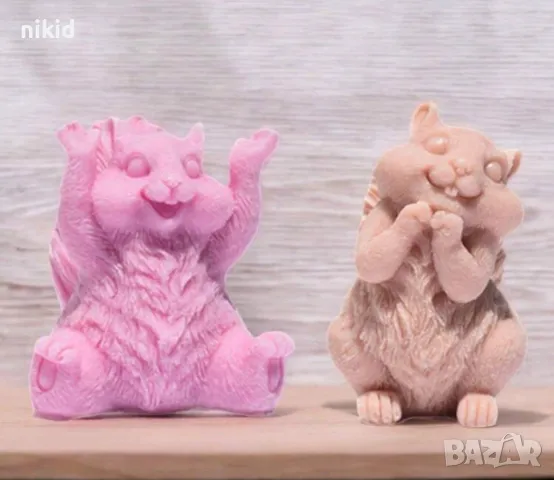 2 вида 3d Катерица Катеричка голяма силиконов молд форма свещ смола гипс шоколад декор, снимка 2 - Форми - 48120350