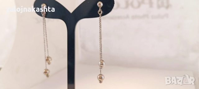 Сребърни обеци-3,71гр/925, снимка 2 - Обеци - 52934436