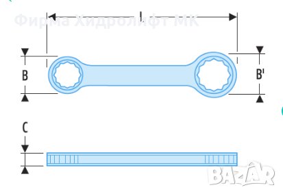 FACOM 68B Ключ тресчотка дванадесетостен - различни размери и цени, снимка 3 - Ключове - 34424563