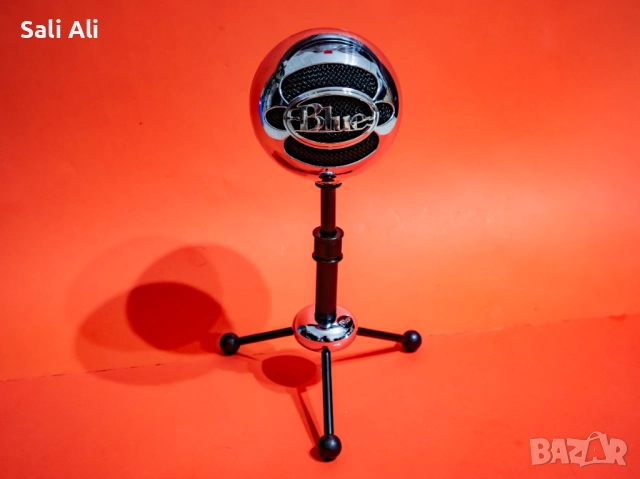 Logitech Blue Snowball Хром USB кондензаторен микрофон запис стрийминг