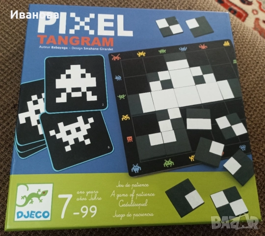 Детска игра Djeco - Пъзел пиксел Танграм , снимка 2 - Образователни игри - 55962091