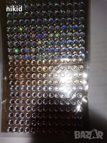 3 вида прозрачни малки самозалепващи камъчета лепенки декорация нокти ръчна изработка