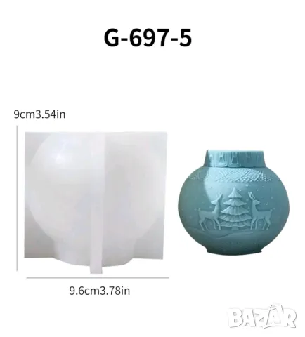 Молд свещи коледни топки различни видове , снимка 3 - Форми - 49692709