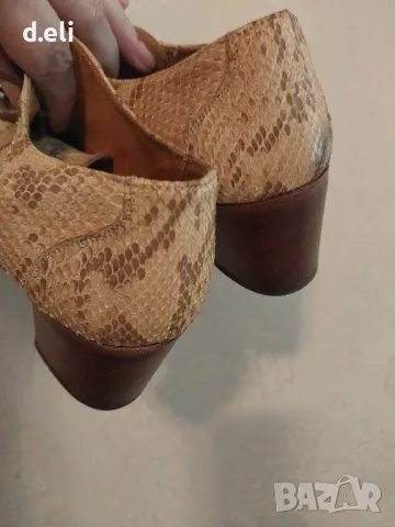 SARTORE France 🇫🇷  Size 38 100% змийска кожа, снимка 4 - Дамски обувки на ток - 50139785