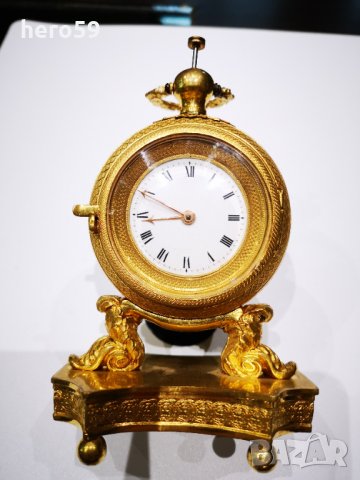 RRR-Настолен( DESK CLOCK)часовник-1/4 репетир(1780г.каретен часовник, снимка 2 - Джобни - 31231969